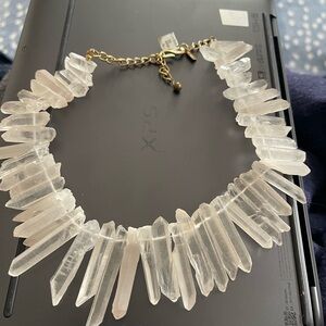 New Vintage Stock Kenneth Lane Quartz Statement Necklace from Neiman Marcus